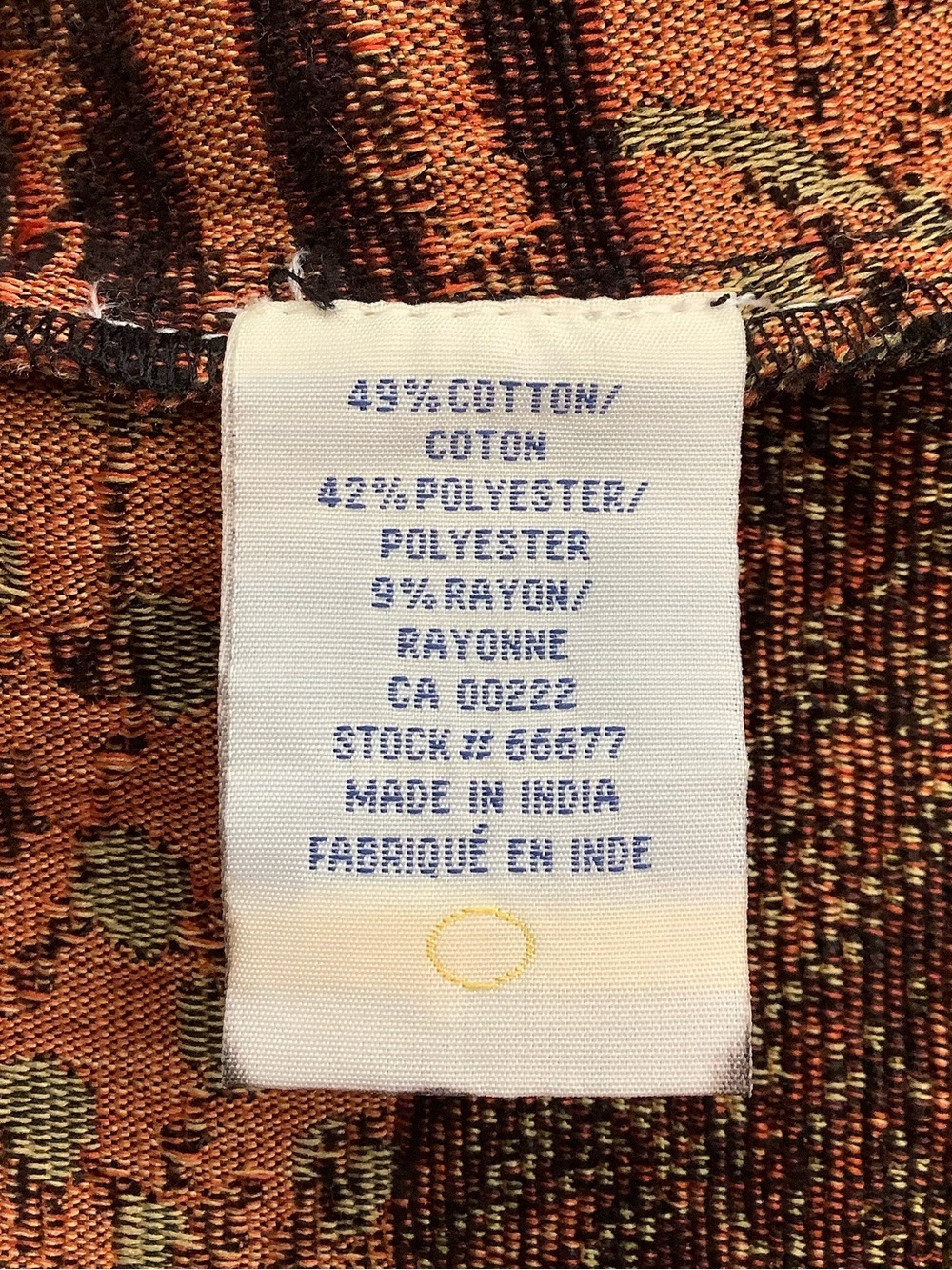 VINTAGE Tapestry Mixed Print Zip Front Jacket Boho Patchwork Motif M - Picture 11 of 11